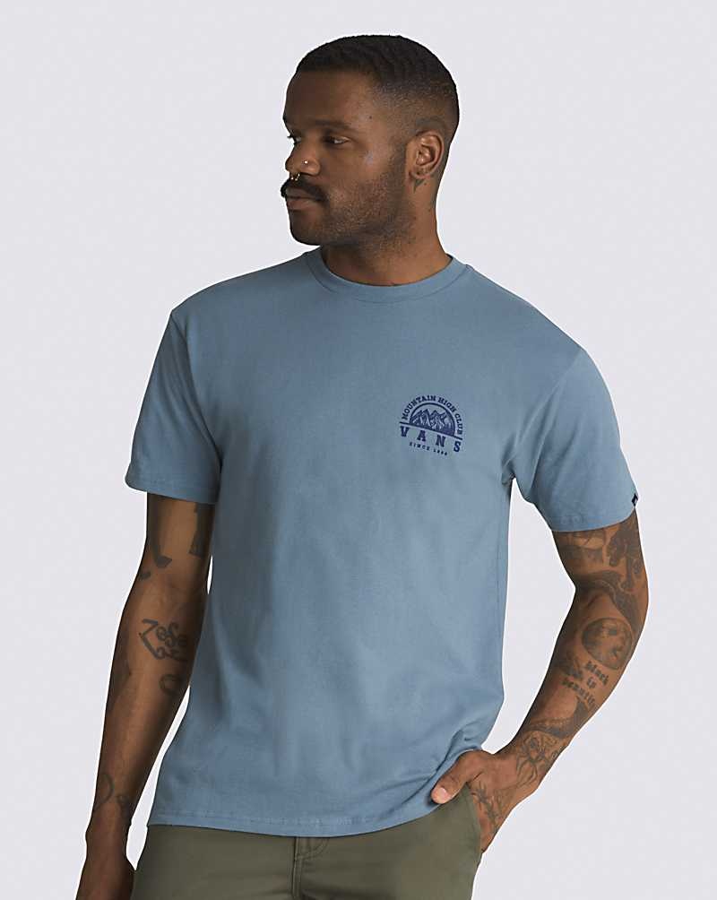 Vans Mountain High Club T-Shirt Herren Blau | Österreich WMGPYA218