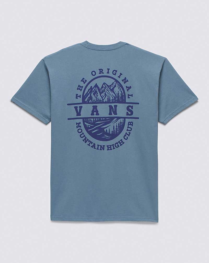 Vans Mountain High Club T-Shirt Herren Blau | Österreich WMGPYA218