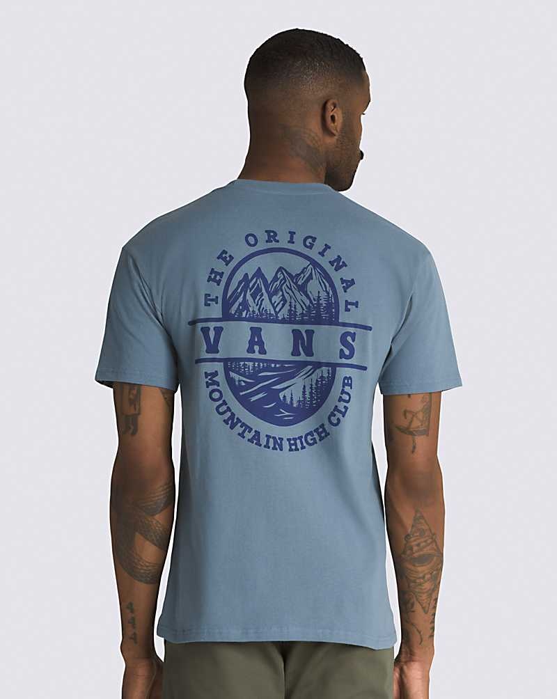 Vans Mountain High Club T-Shirt Herren Blau | Österreich WMGPYA218