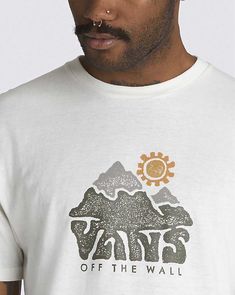 Vans Mountain View T-Shirt Herren Weiß | Österreich ZTFYAG637