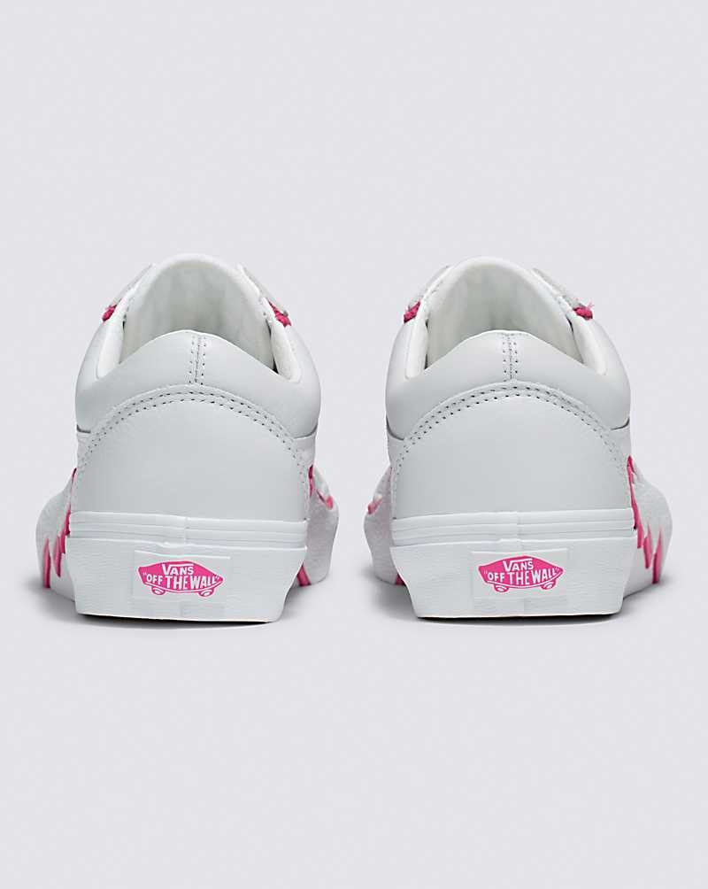 Vans Old Skool Bolt Leder Schuhe Damen Weiß Rosa | Österreich ZTKOBJ946