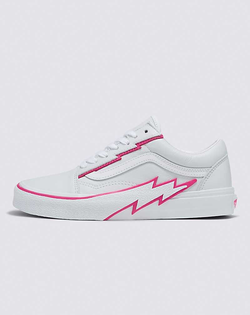 Vans Old Skool Bolt Leder Schuhe Damen Weiß Rosa | Österreich ZTKOBJ946