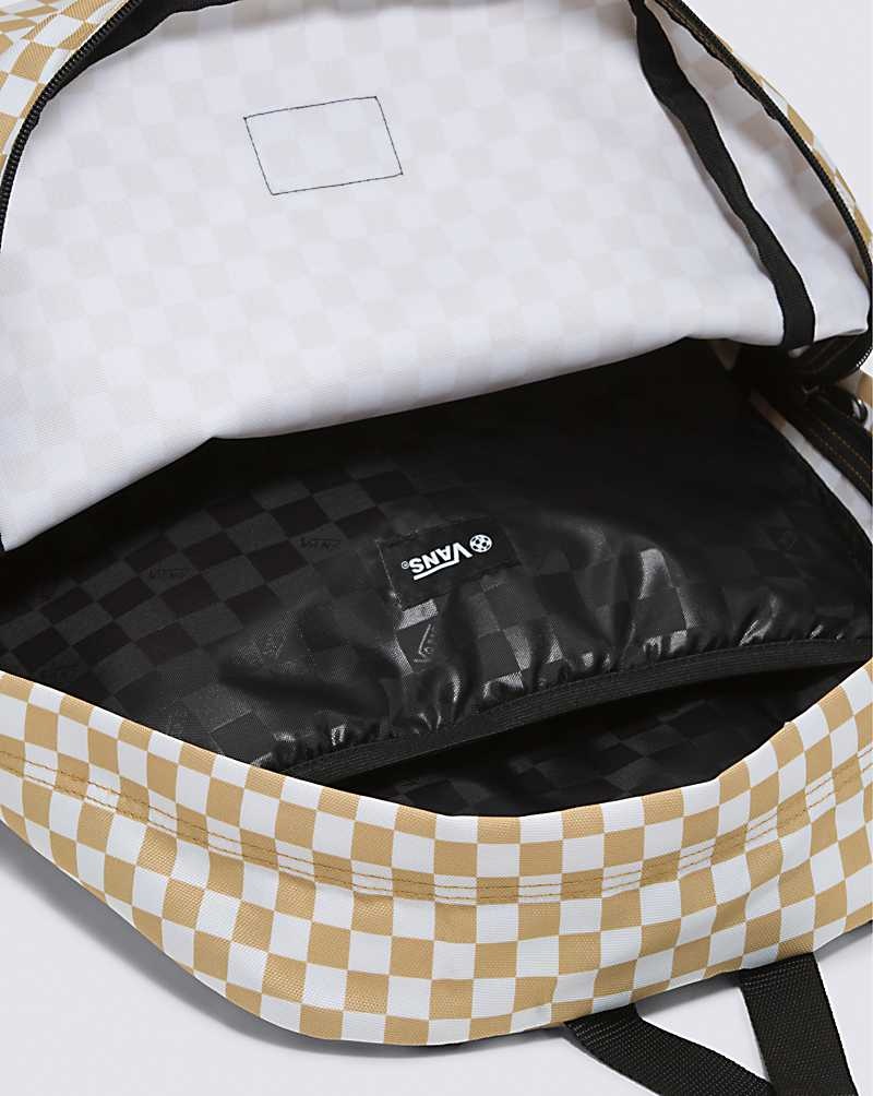 Vans Old Skool Check Rucksack Damen Gelb | Österreich LOPVQW724