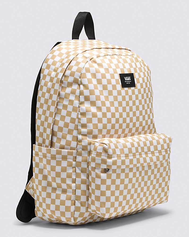 Vans Old Skool Check Rucksack Damen Gelb | Österreich LOPVQW724