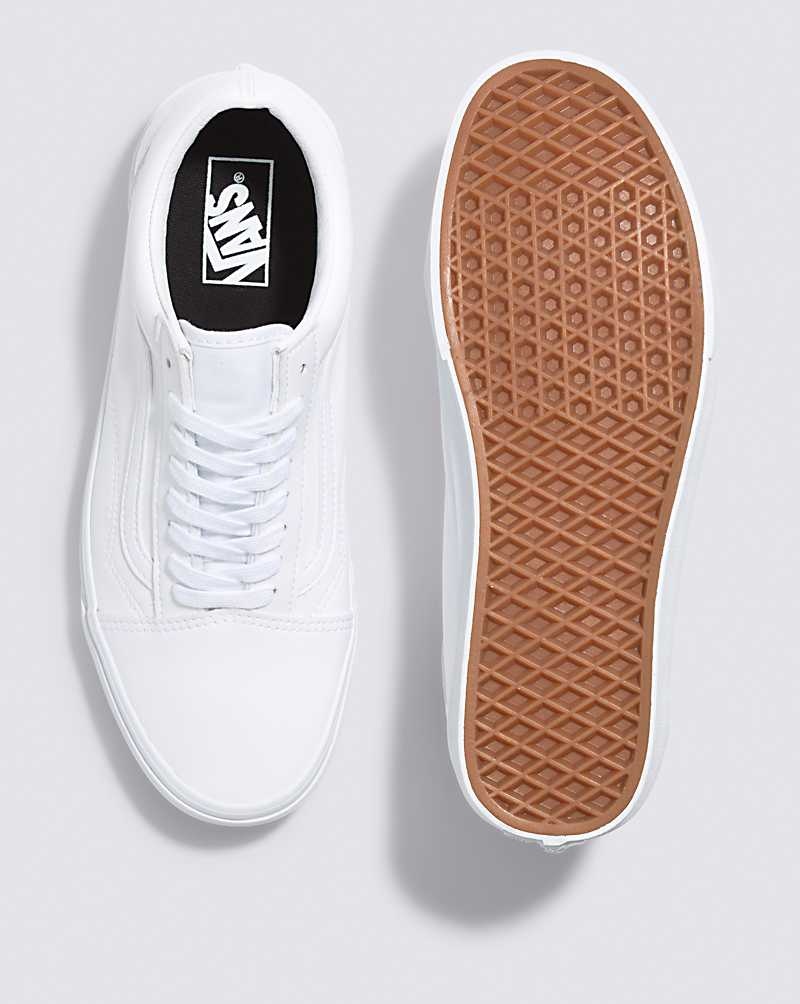 Vans Old Skool Classic Tumble Schuhe Herren Weiß | Österreich OMTKWI751