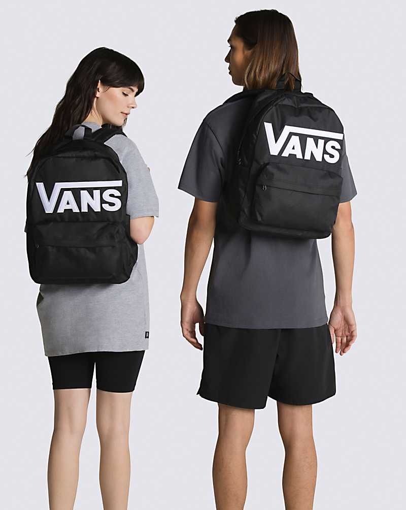 Vans Old Skool Drop V Rucksack Kinder Schwarz Weiß | Österreich EBOCUT298