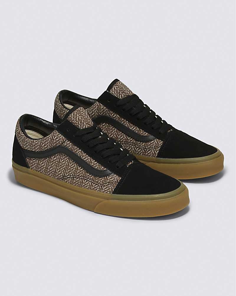 Vans Old Skool Herringbone Schuhe Damen Schwarz Braun | Österreich BSRUNW234