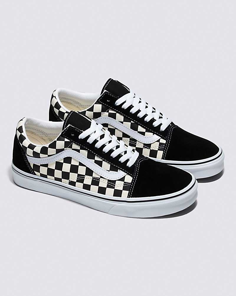 Vans Old Skool Primary Check Schuhe Damen Schwarz Weiß | Österreich UBSXDN520