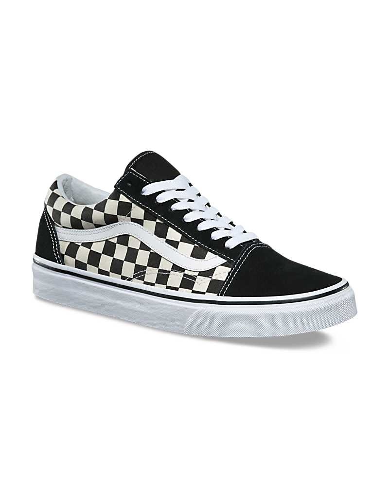 Vans Old Skool Primary Check Schuhe Damen Schwarz Weiß | Österreich UBSXDN520