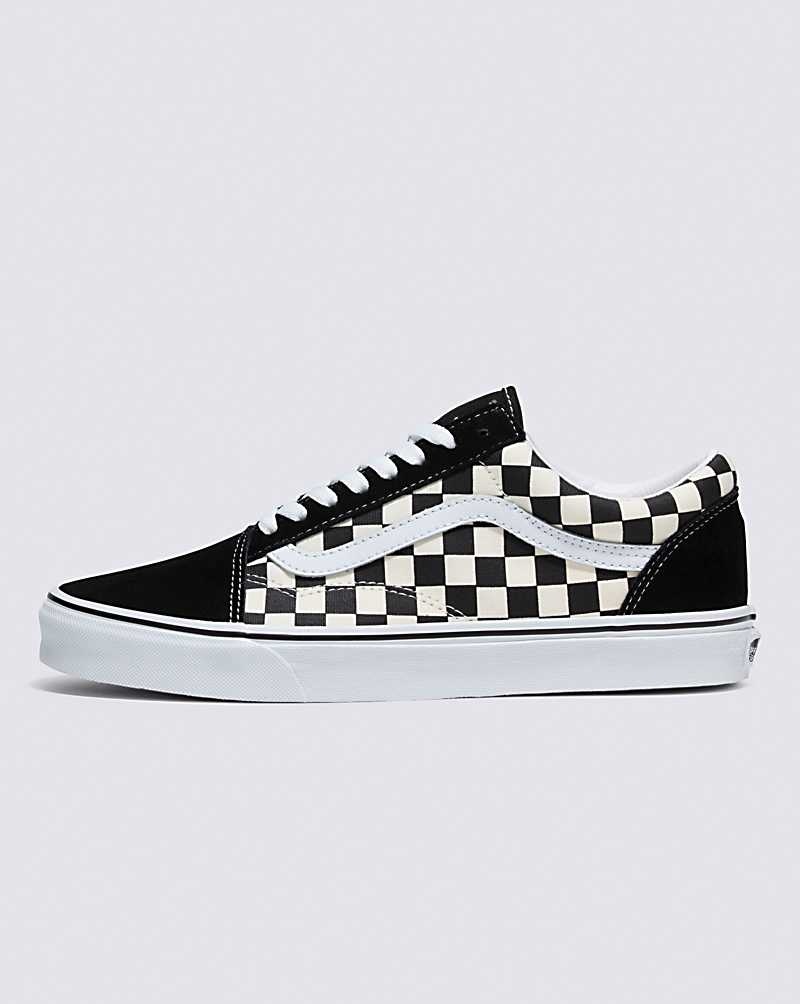 Vans Old Skool Primary Check Schuhe Damen Schwarz Weiß | Österreich UBSXDN520