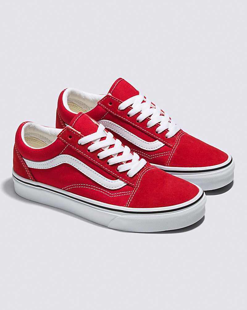 Vans Old Skool Schuhe Damen Rot Weiß | Österreich JOYKTA780