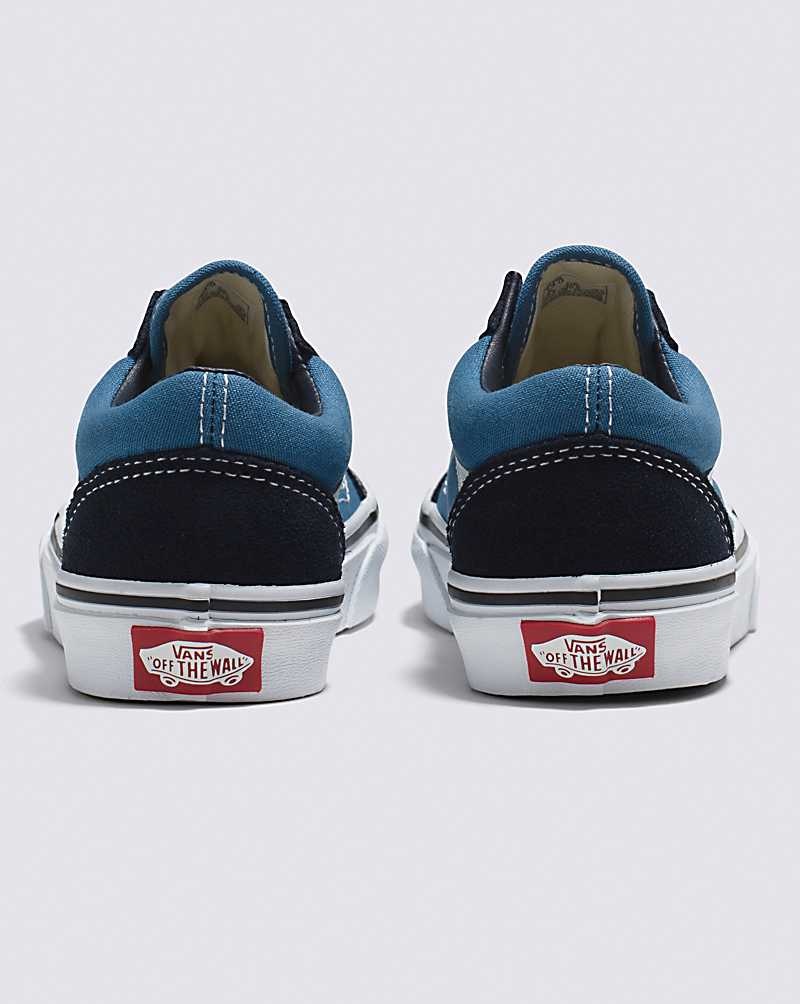 Vans Old Skool Schuhe Kinder Navy Weiß | Österreich IWVBKL263