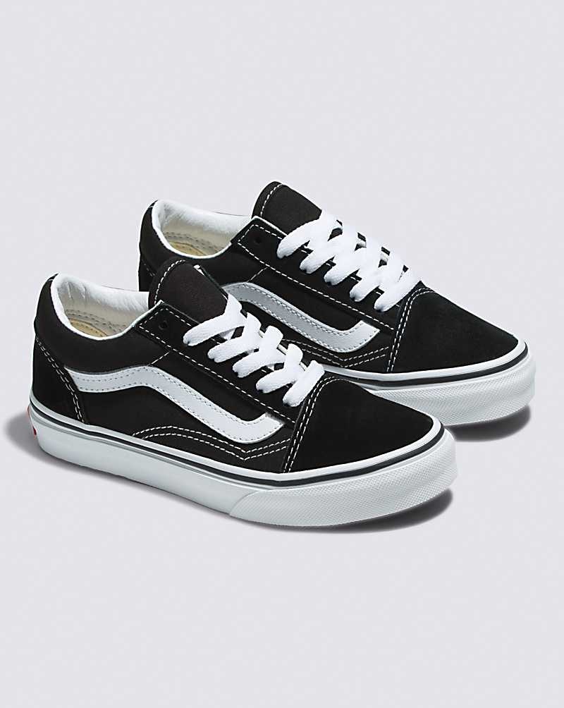 Vans Old Skool Schuhe Kinder Schwarz Weiß | Österreich QBVTLG326