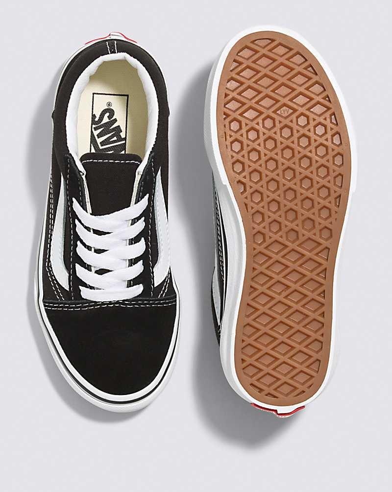 Vans Old Skool Schuhe Kinder Schwarz Weiß | Österreich QBVTLG326