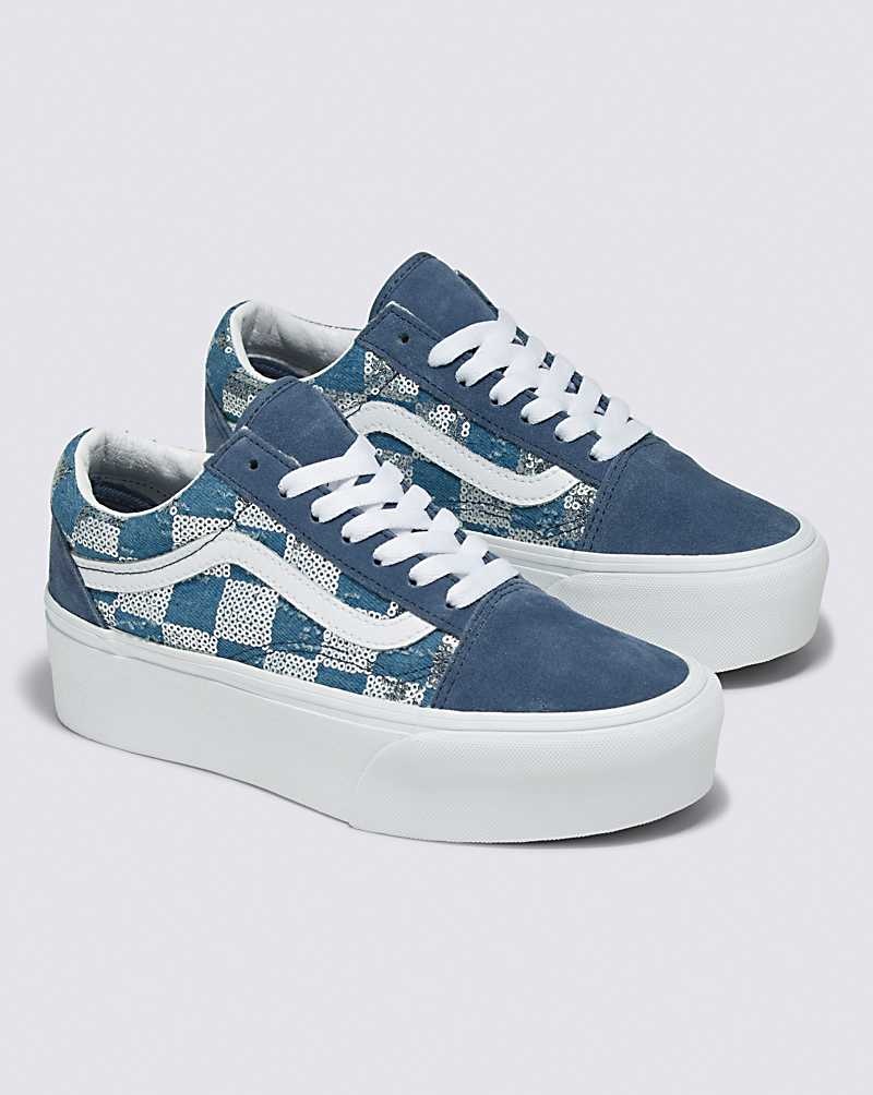 Vans Old Skool Stackform Schuhe Damen Indigo | Österreich FSJQCI463