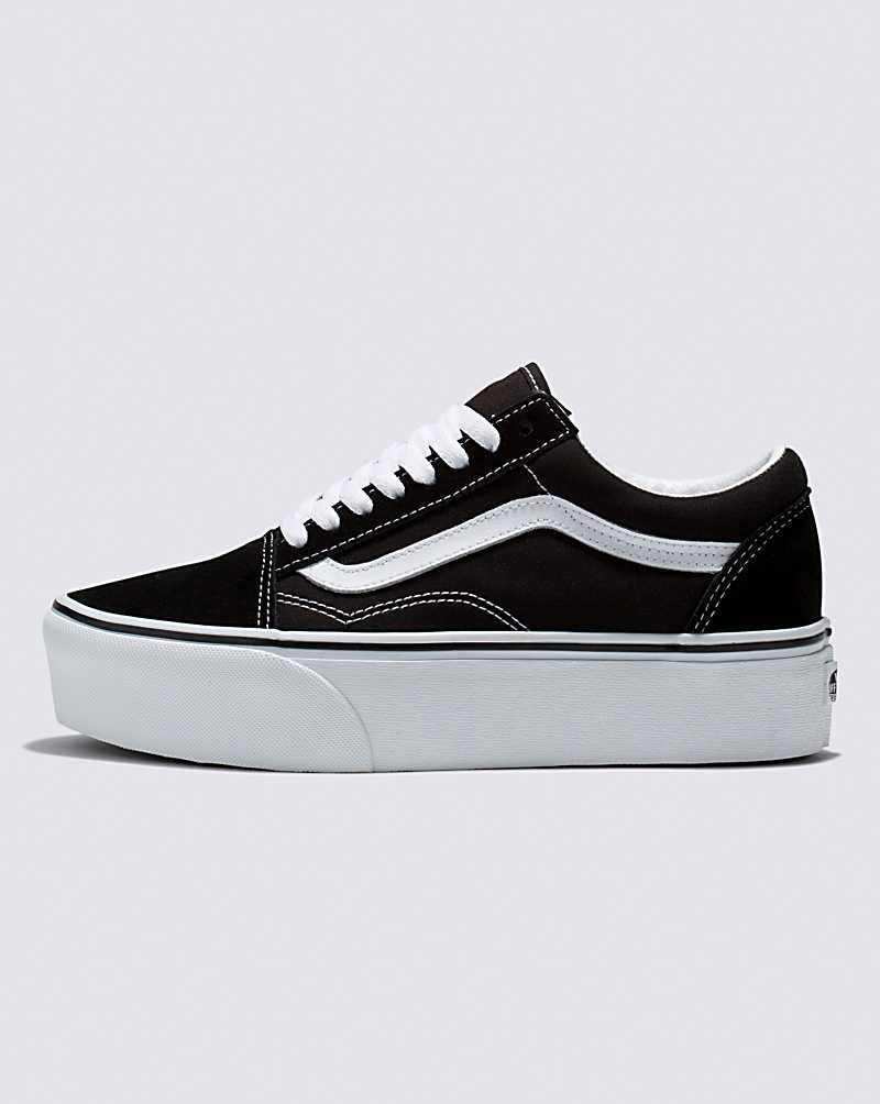 Vans Old Skool Stackform Schuhe Damen Schwarz Weiß | Österreich FTHYDO096