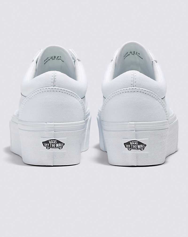 Vans Old Skool Stackform Schuhe Damen Weiß | Österreich QBKALO587