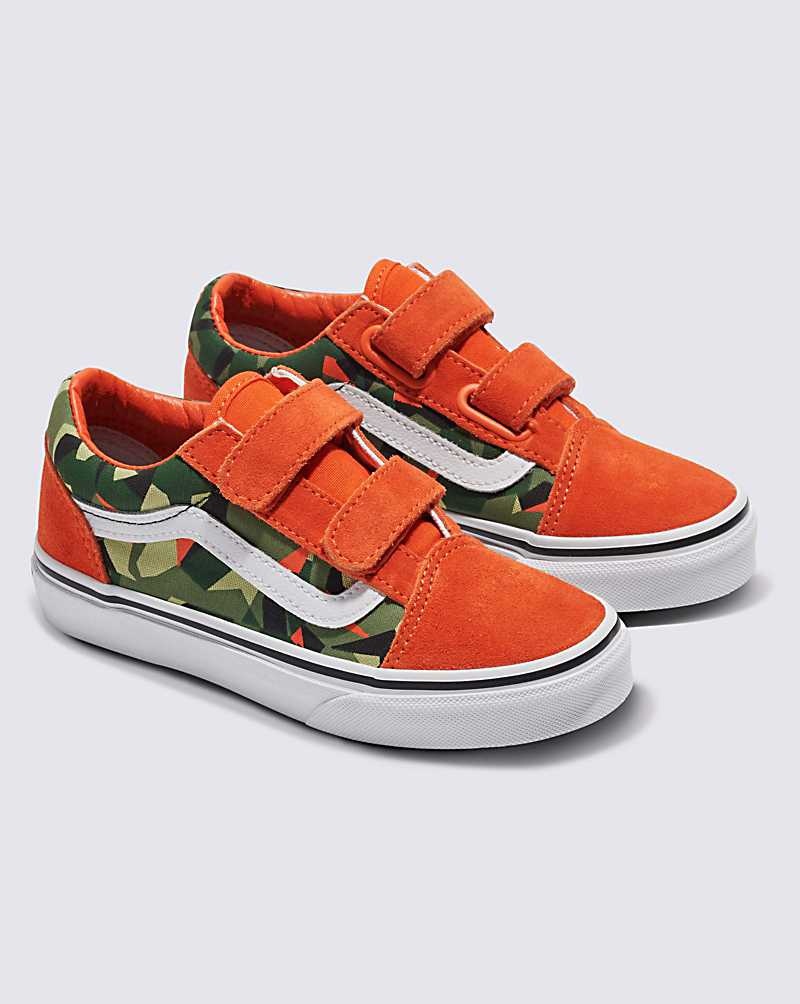 Vans Old Skool V Schuhe Kinder Camouflage Orange | Österreich SJAIRY597