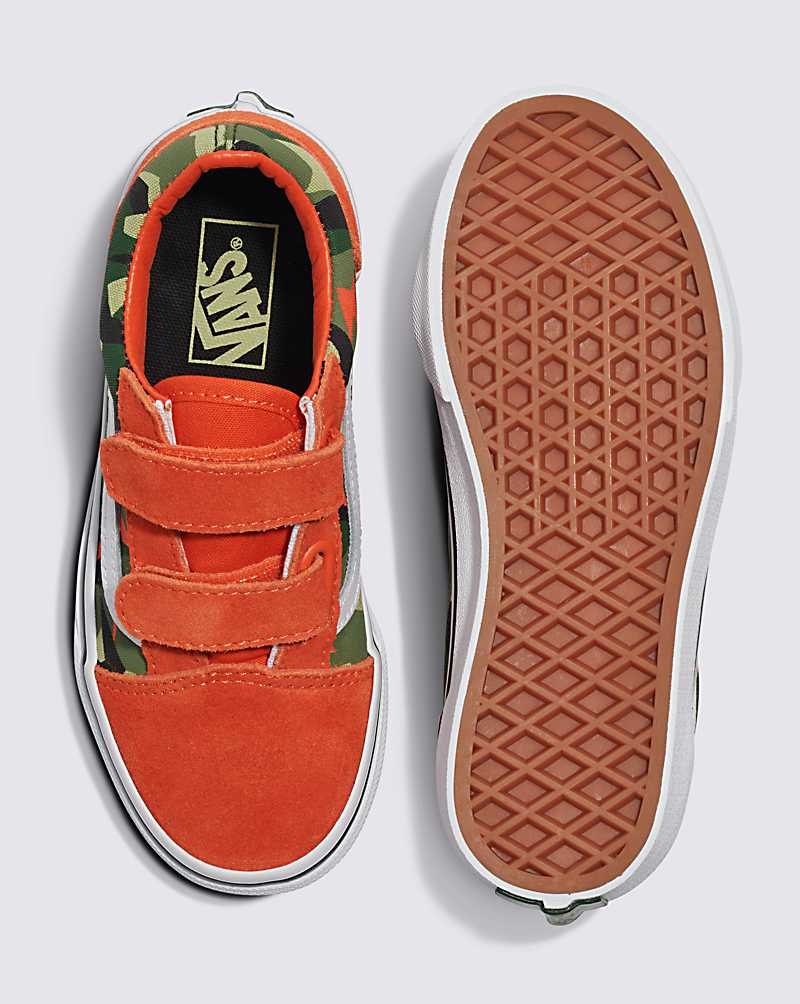 Vans Old Skool V Schuhe Kinder Camouflage Orange | Österreich SJAIRY597