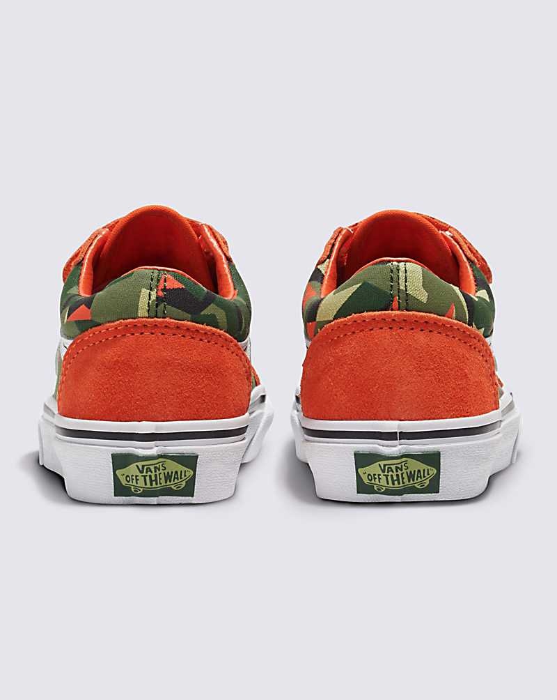 Vans Old Skool V Schuhe Kinder Camouflage Orange | Österreich SJAIRY597