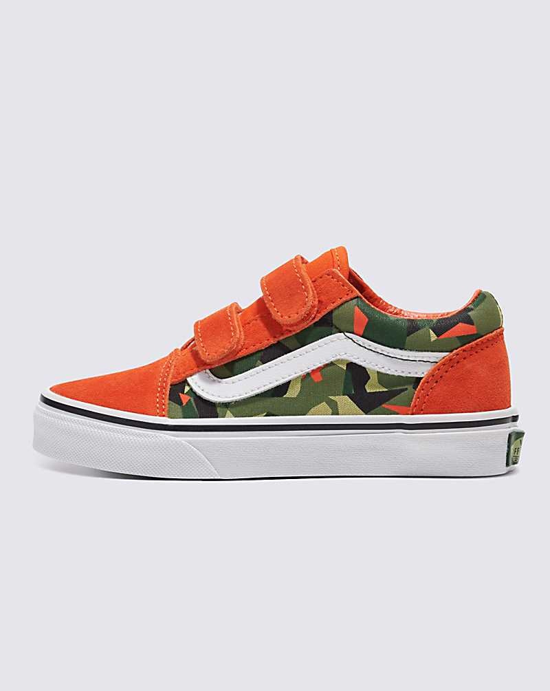 Vans Old Skool V Schuhe Kinder Camouflage Orange | Österreich SJAIRY597