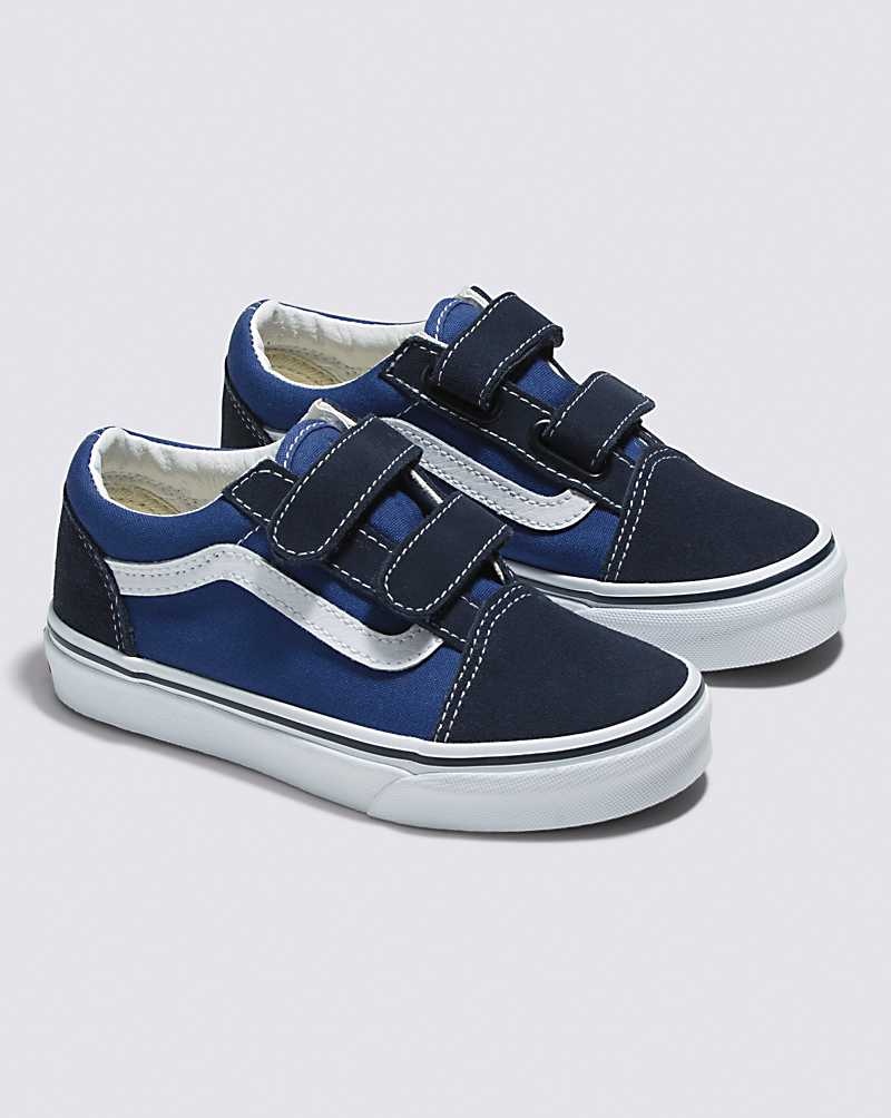 Vans Old Skool V Schuhe Kinder Navy Weiß | Österreich CSQRNW016