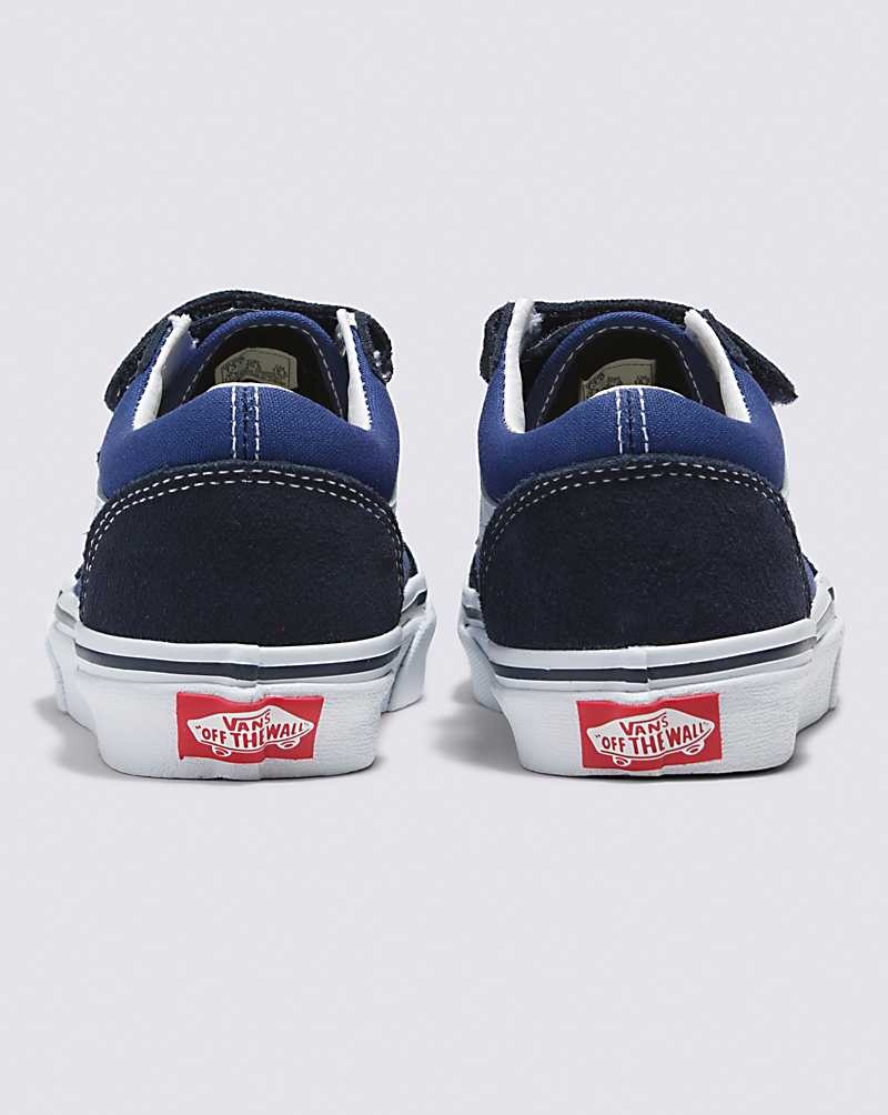 Vans Old Skool V Schuhe Kinder Navy Weiß | Österreich CSQRNW016