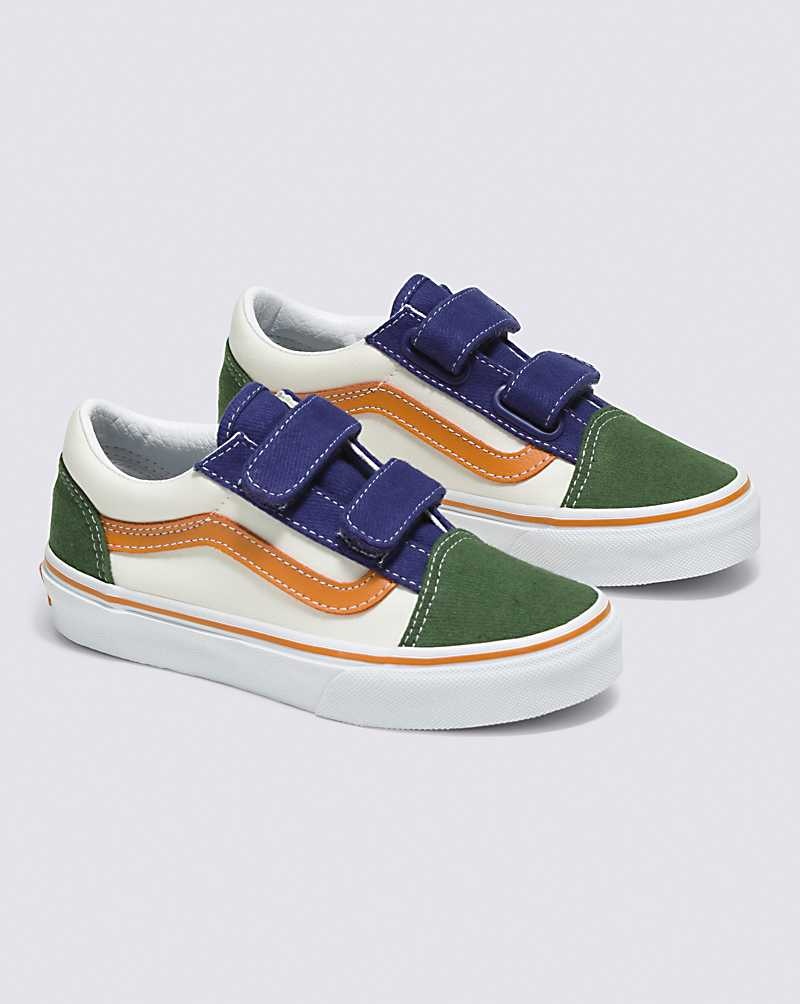 Vans Old Skool V Twill Block Schuhe Kinder Mehrfarbig | Österreich YSLKWE572