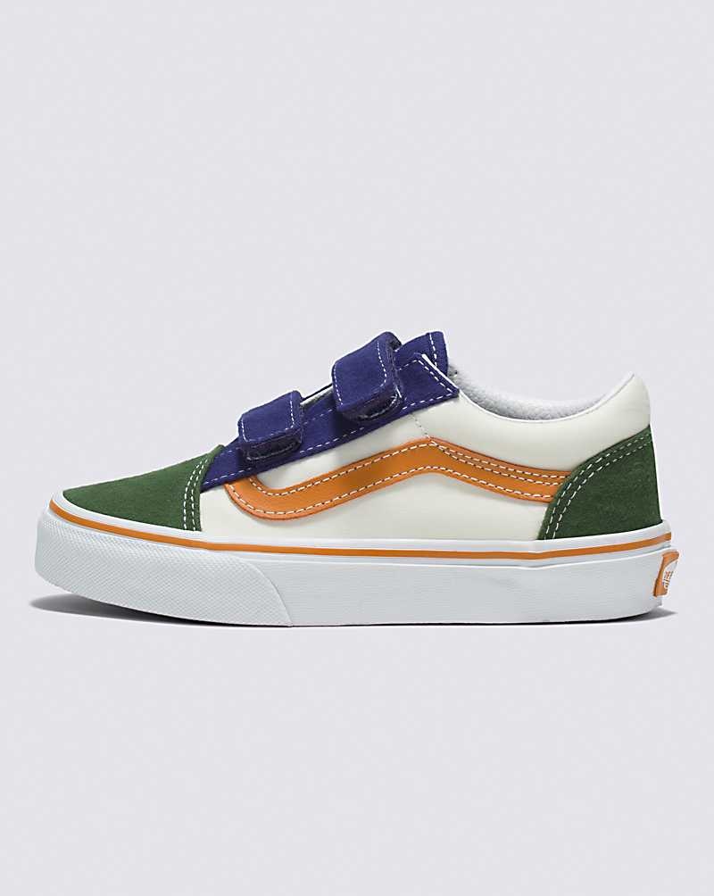 Vans Old Skool V Twill Block Schuhe Kinder Mehrfarbig | Österreich YSLKWE572