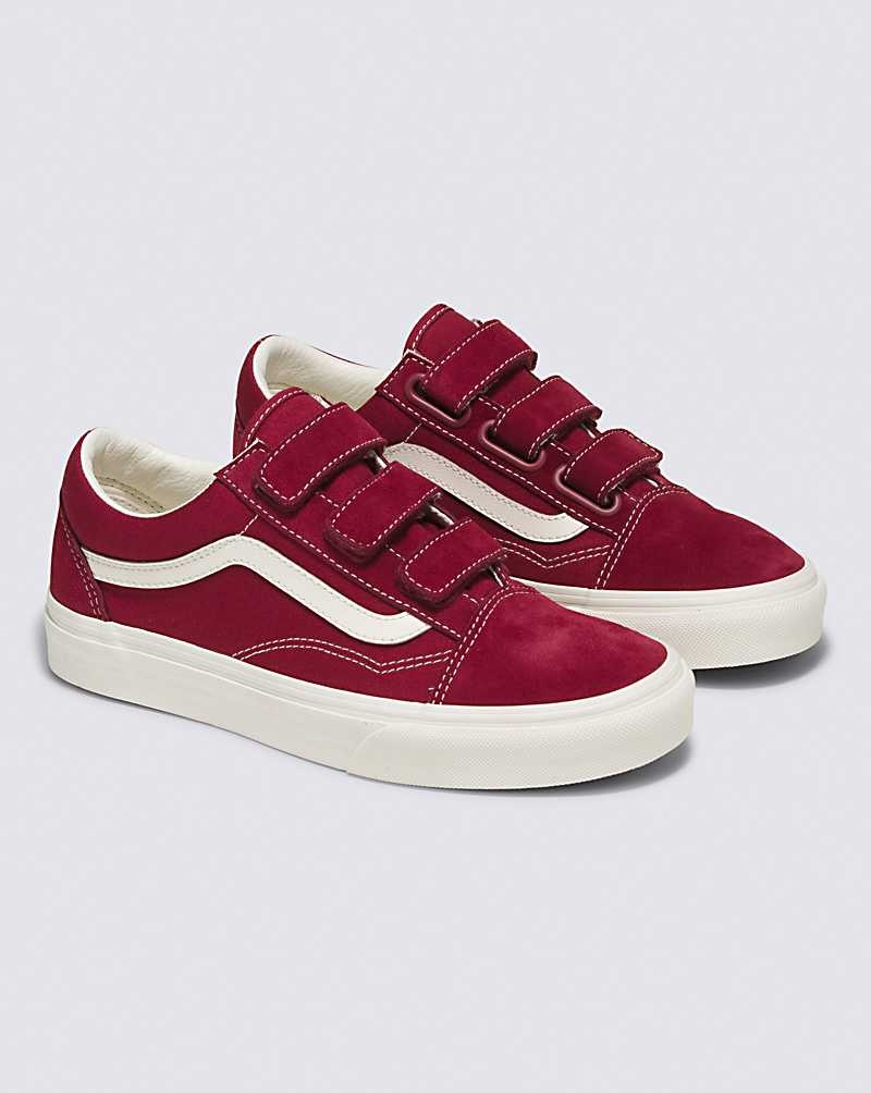 Vans Old Skool V Wildleder Canvas Schuhe Herren Rot | Österreich VNMCQD319