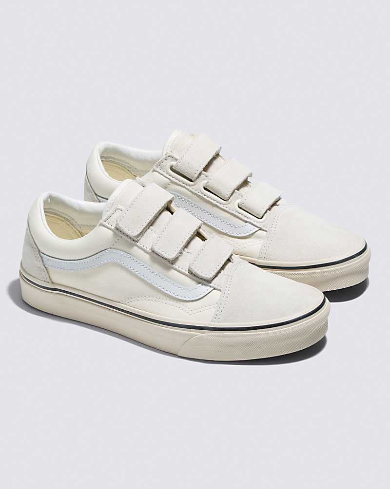 Vans Old Skool V Wildleder Canvas Schuhe Damen Weiß | Österreich YKGNCR153