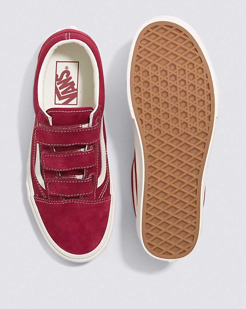 Vans Old Skool V Wildleder Canvas Schuhe Damen Rot | Österreich IYLMRJ419