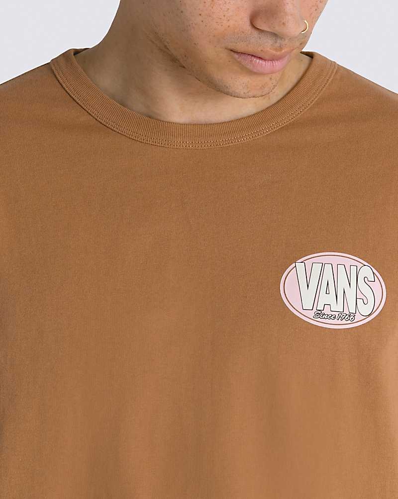 Vans Oval Logo T-Shirt Herren Braun | Österreich YJOKHA671