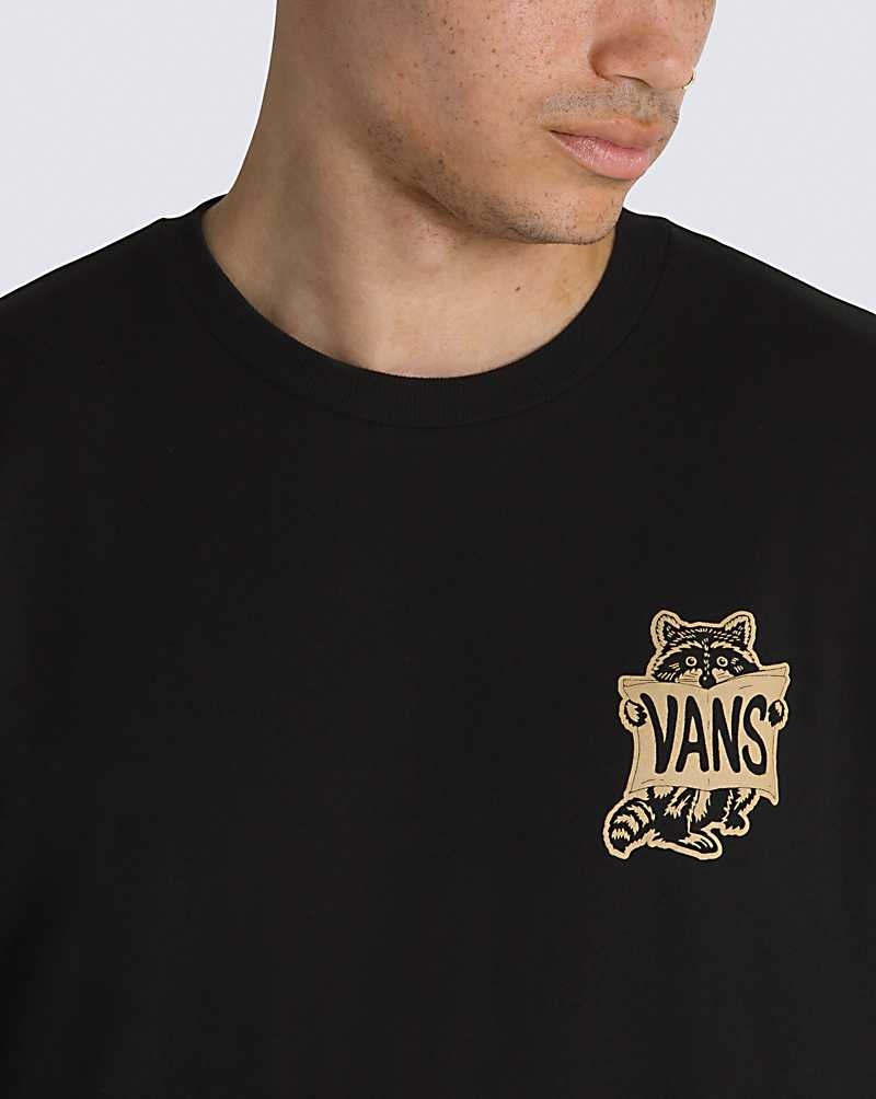 Vans Racoon Sign T-Shirt Herren Schwarz | Österreich DGZJCL679