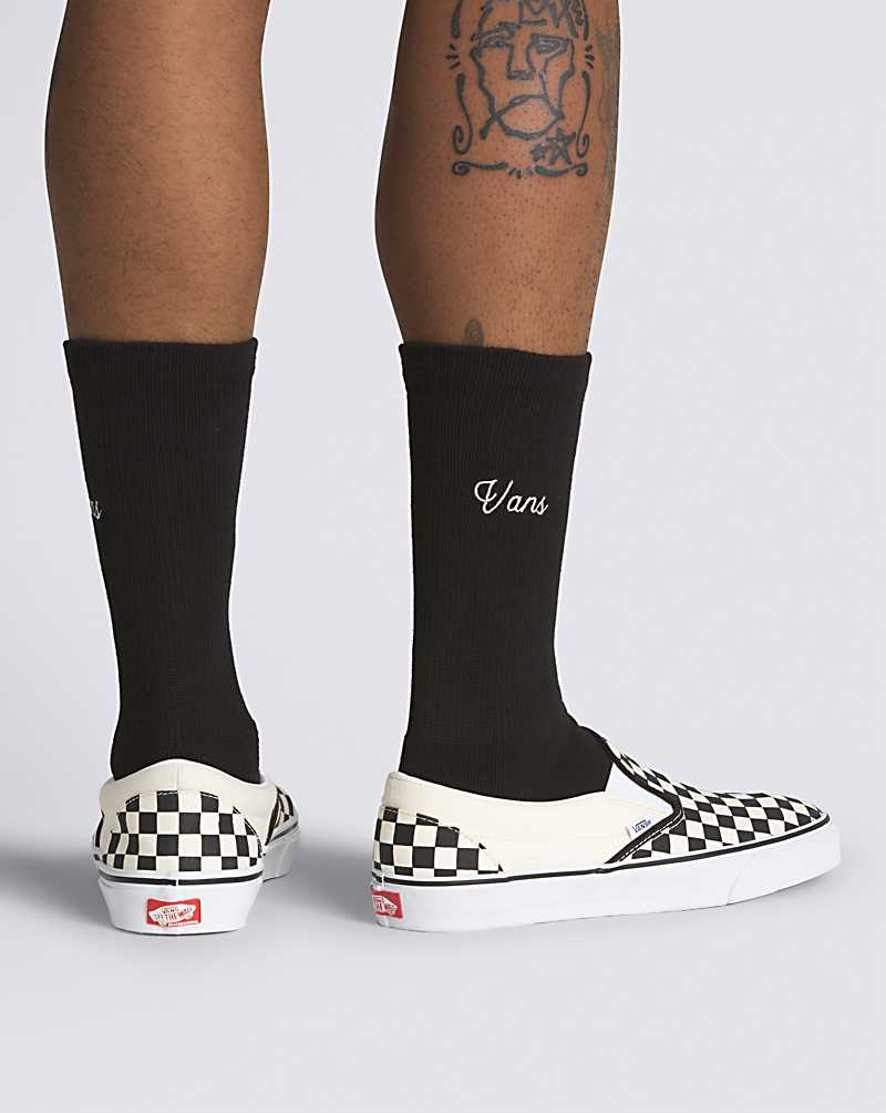 Vans Script Crew Socken Herren Schwarz | Österreich EFJPIC078