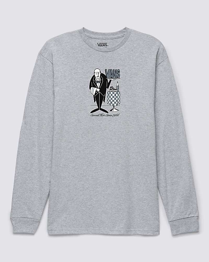 Vans Served Hot Long Sleeve T-Shirt Herren Grau | Österreich RUSEXP139