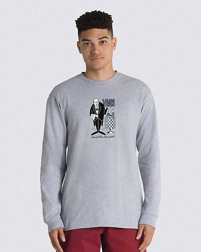 Vans Served Hot Long Sleeve T-Shirt Herren Grau | Österreich RUSEXP139