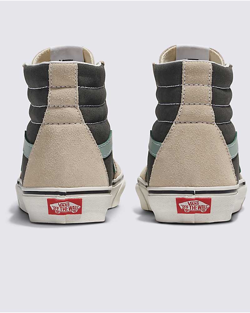 Vans Sk8-Hi Canvas Wildleder Schuhe Damen Schwarz Beige | Österreich GWFCJP246