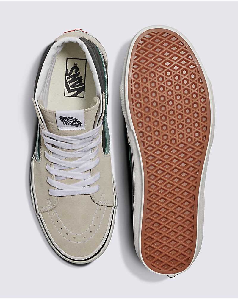 Vans Sk8-Hi Canvas Wildleder Schuhe Herren Schwarz Beige | Österreich QWKNYG903