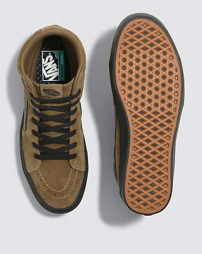 Vans Sk8-Hi ComfyCush Wildleder Schuhe Herren Braun | Österreich FEQOSR092