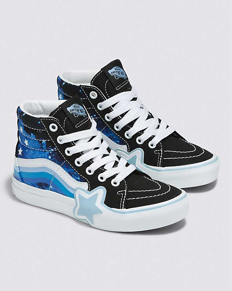 Vans Sk8-Hi Glow Rainbow Star Schuhe Kinder Schwarz Blau | Österreich WJZOMG543