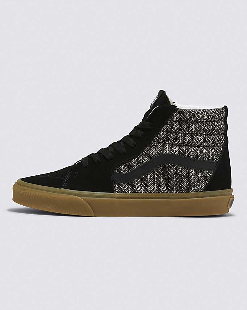 Vans Sk8-Hi Herringbone Schuhe Damen Schwarz Braun | Österreich RSWXZF237