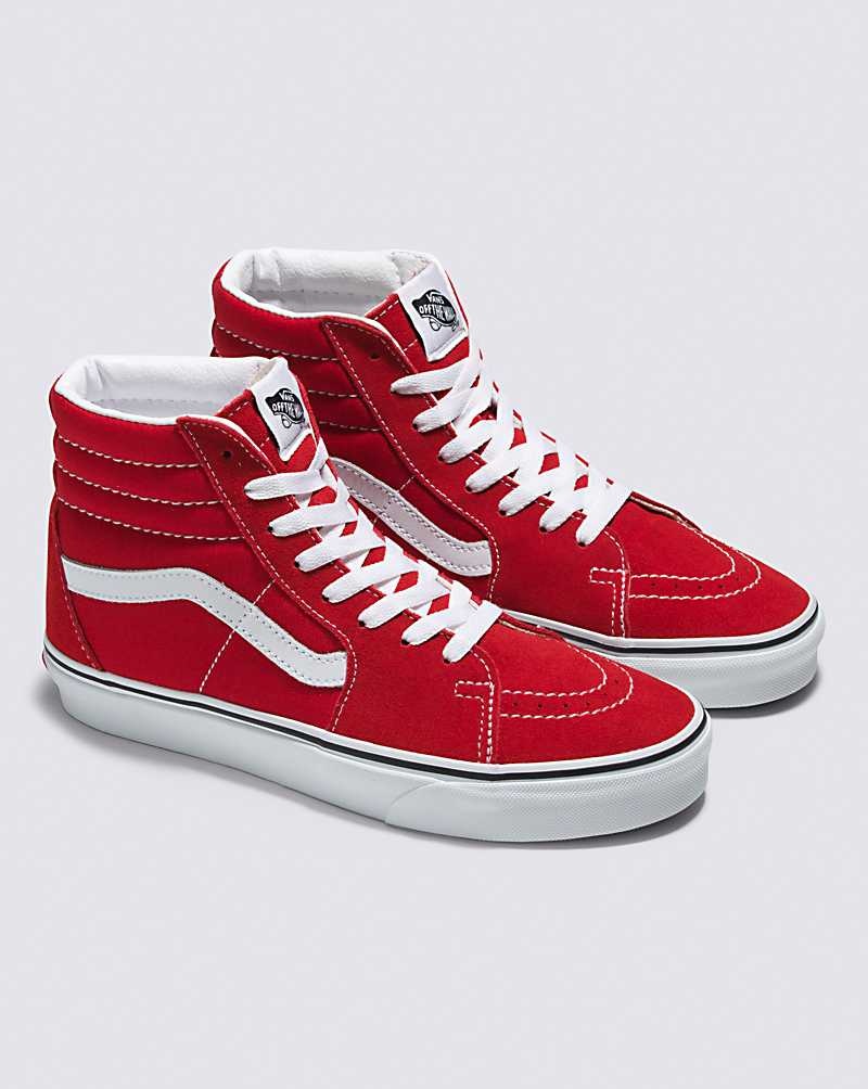 Vans Sk8-Hi Schuhe Damen Rot Weiß | Österreich VEKSDB350