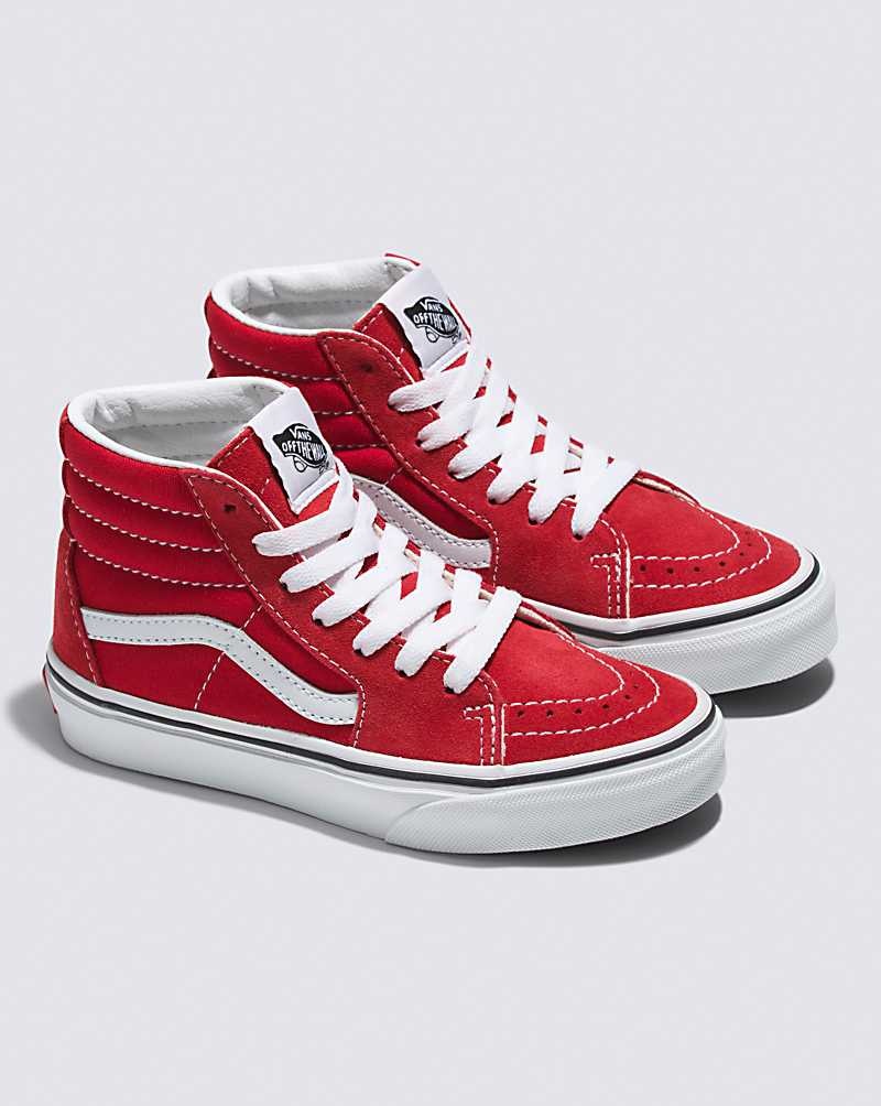 Vans Sk8-Hi Schuhe Kinder Rot Weiß | Österreich HUEVRT359