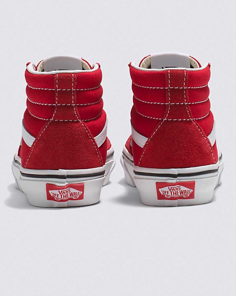 Vans Sk8-Hi Schuhe Kinder Rot Weiß | Österreich HUEVRT359