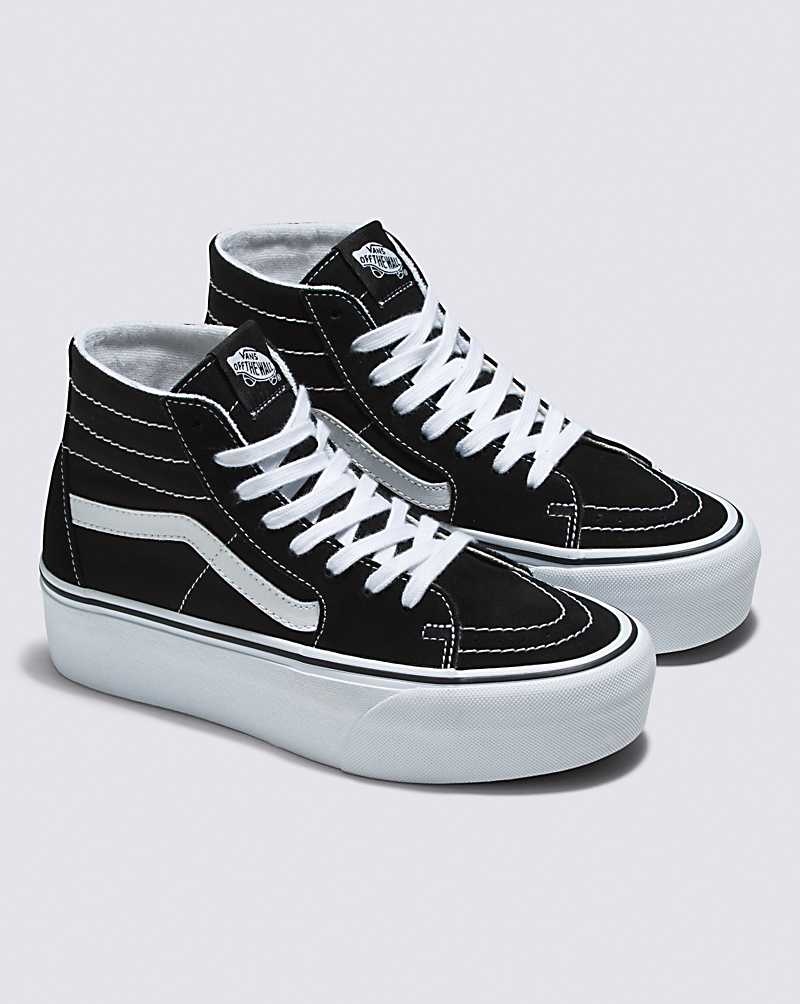 Vans Sk8-Hi Tapered Stackform Schuhe Damen Schwarz Weiß | Österreich MBPDHN804