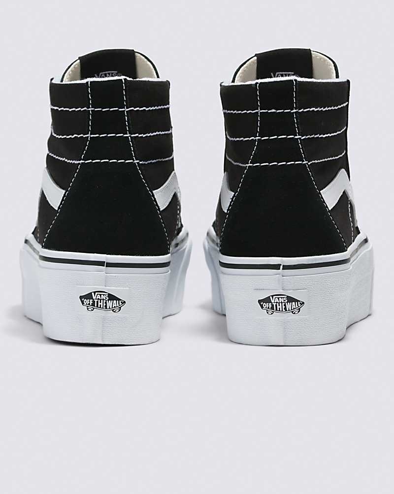 Vans Sk8-Hi Tapered Stackform Schuhe Damen Schwarz Weiß | Österreich MBPDHN804