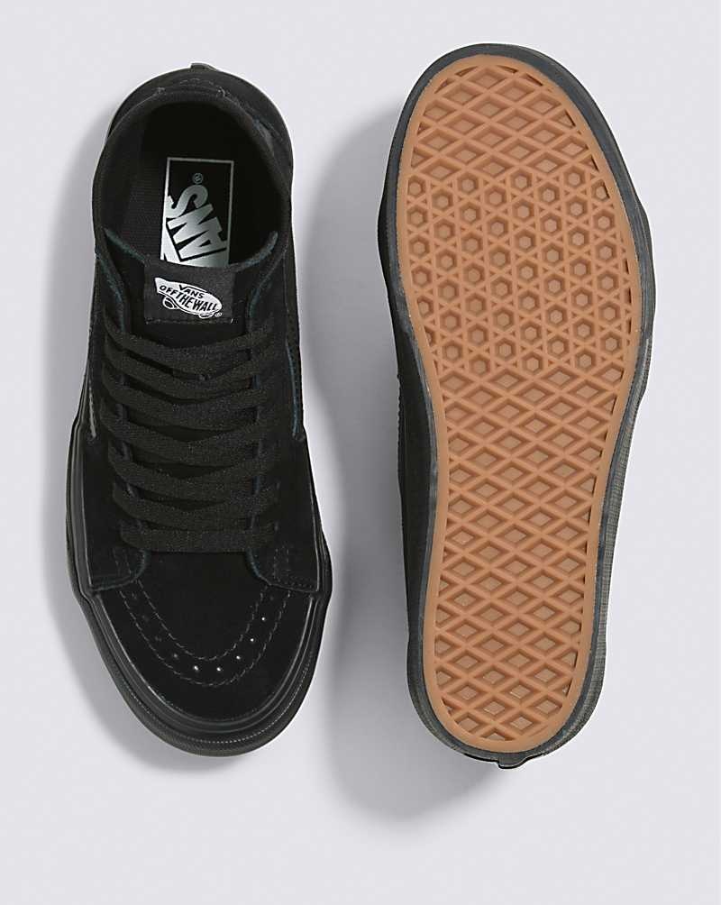 Vans Sk8-Hi Tapered Stackform Wildleder Canvas Schuhe Damen Schwarz | Österreich JLPNWI623