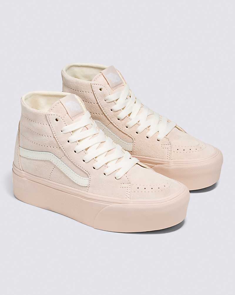 Vans Sk8-Hi Tapered Stackform Wildleder Schuhe Damen Rosa | Österreich RSXFLT514