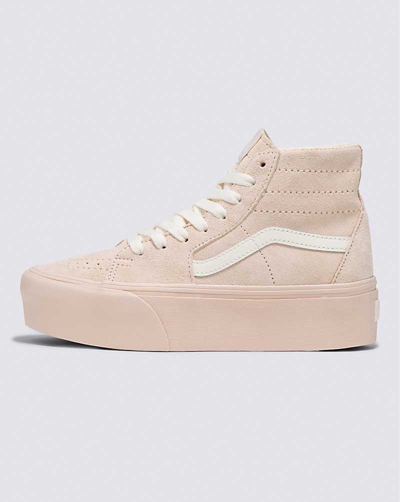 Vans Sk8-Hi Tapered Stackform Wildleder Schuhe Damen Rosa | Österreich RSXFLT514